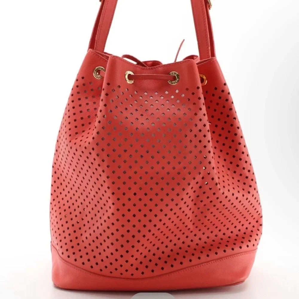 Louis Vuitton Pink Hobo Bag with Perforated Design